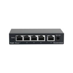 (RG-ES105D) Ruijie 5-Port  unmanaged Switch, 5 10/100base-t Ethernet  RJ45 Ports , Steel Case