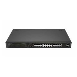(RG-ES126G-LP-L) Ruijei Unmanaged Switch, 24 10/100/1000BASE-T ports, 2 1000M SFP ports, AC power supply, support PoE/ PoE+, PoE power budget: 180W