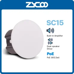 SC15 Zycoo ลำโพงติดเพดาน ระบบเสียงตามสาย Network Ceiling Speaker