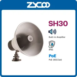 SH30 Zycoo ลำโพงระบบเสียงตามสาย Network Horn Speaker