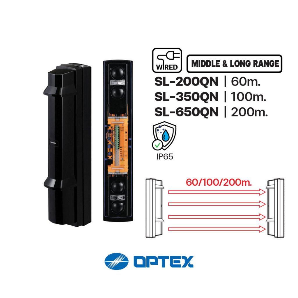 SL200QN/SL350QN/SL650QN เซ็นเซอร์กันขโมย OPTEX (รอบรั้วA ZONE