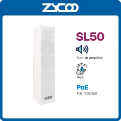 SL50 Zycoo ลำโพงระบบเสียงตามสาย Network Column Speaker