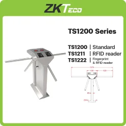 TS1200/1211/1222 ZKteco TS1200 Series เครื่องกั้นคนเข้า-ออก