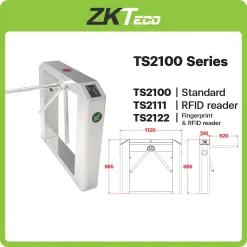TS2100/2111/2122 ZKteco TS2100 Series เครื่องกั้นคนเข้า-ออก