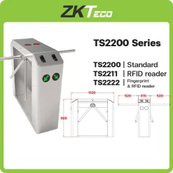 TS2200/2211/2222 ZKteco TS2200 Series เครื่องกั้นคนเข้า-ออก