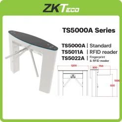 TS5000A/5011A/5022A ZKteco TS5000A Series เครื่องกั้นคนเข้า-ออก