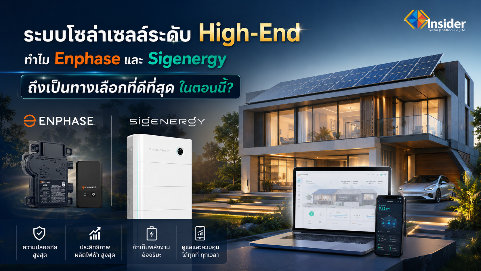 ระบบโซล่าเซลล์ระดับ High-End ทำไม Enphase และ Sigenergy ถึงเป็นทางเลือกที่ดีที่สุด ในตอนนี้?